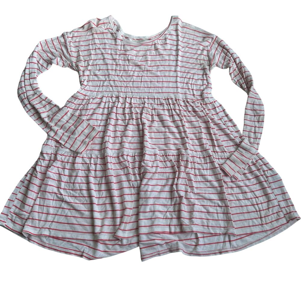 Abercrombie & Fitch Red Striped Long Sleeve Dress - M